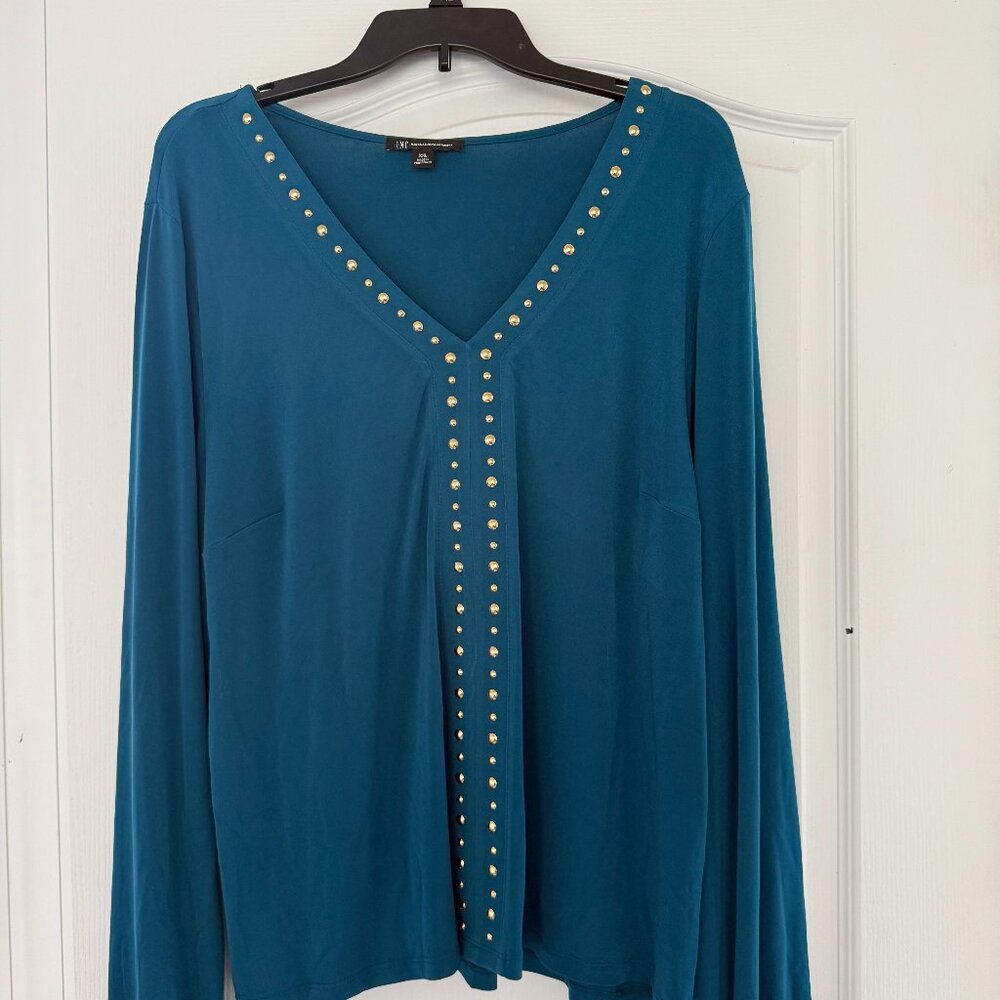 NWT XXL International Concepts Long Sleeve Shirt- Color is Mosaic Green